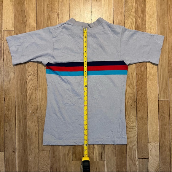 Active Lee Vintage Striped Mens Henley Gray T Shirt Small - Picture 8 of 8